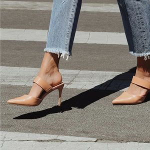 Lulus Faire Tan Pointed-Toe Mules